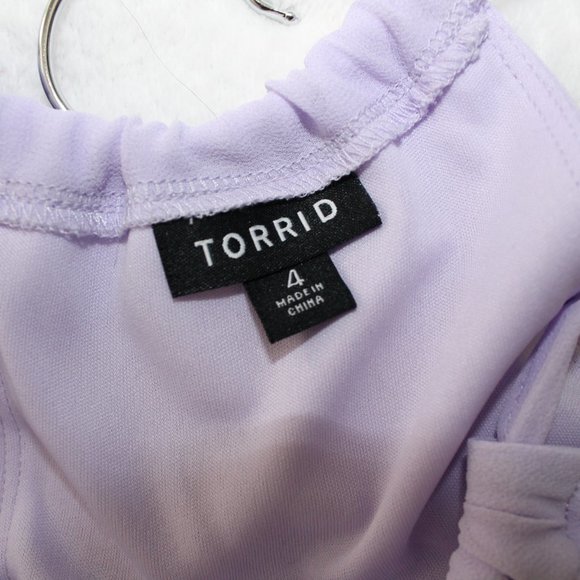 Torrid LILAC HALTER NECK CHIFFON DRESS sz 4 - Picture 10 of 16